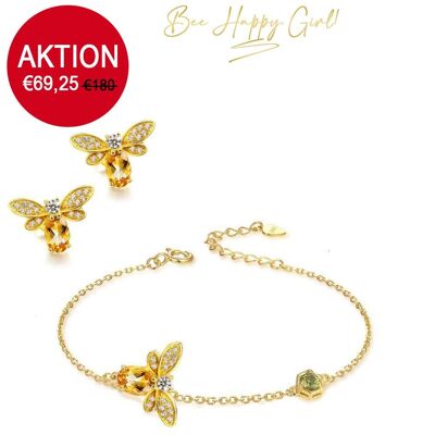 Bee Happy 'sets - bracelet + earrings