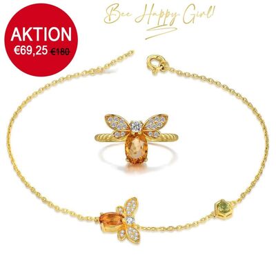 Set Bee Happy - anello + bracciale