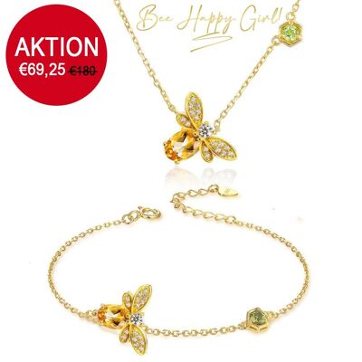 Bee Happy 'sets - bracelet + necklace