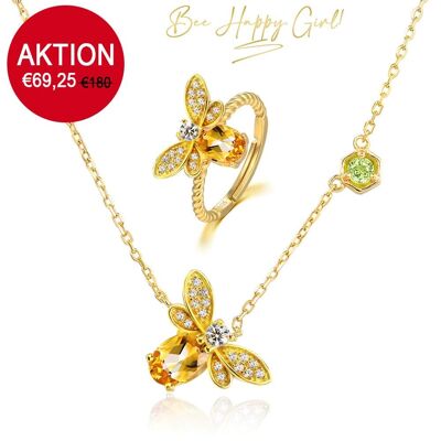 Set Bee Happy - anello + collana