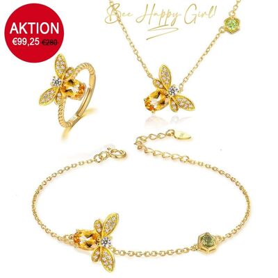Bee Happy 'sets - ring + bracelet + necklace