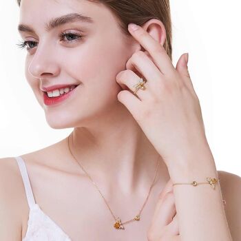 Ensembles Bee Happy' - bracelet + collier + boucles d'oreilles 2