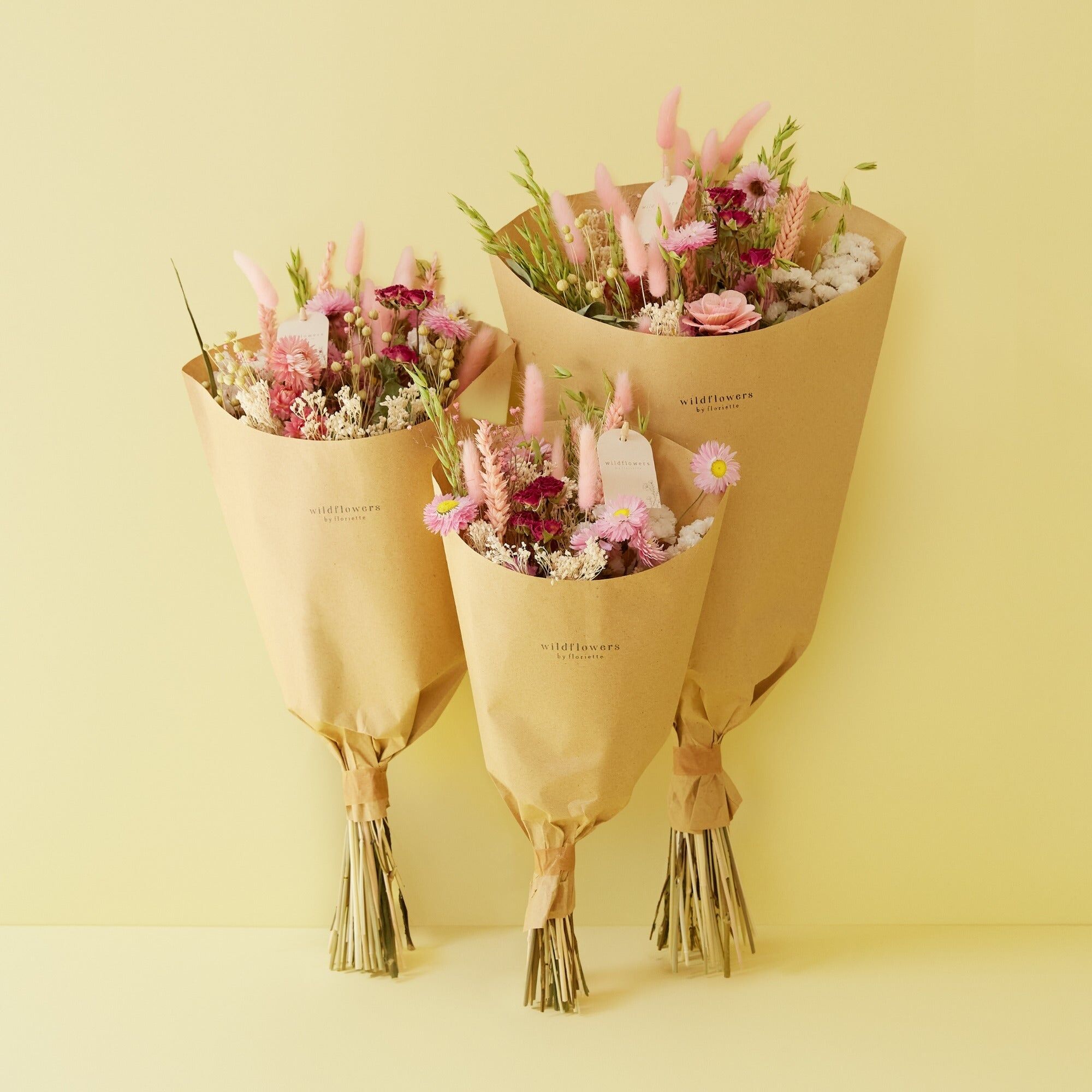 Dried Flowers Field Bouquet – Pink Joy