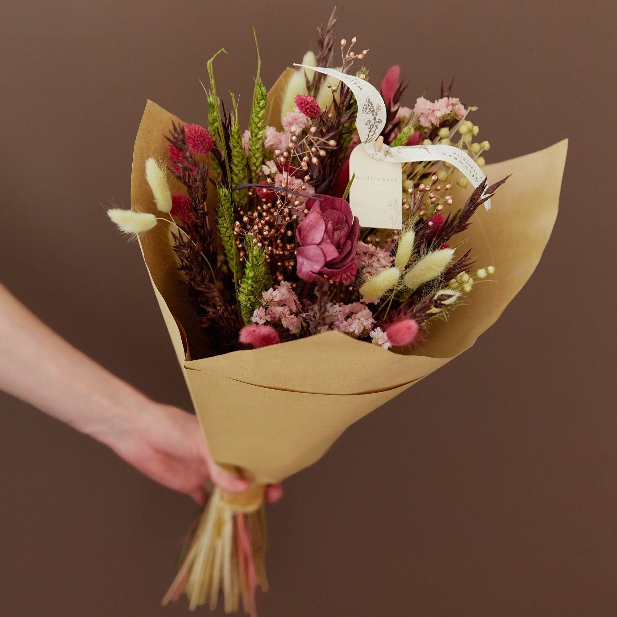 Classic Dried Flowers Bouquet – Wild Berry