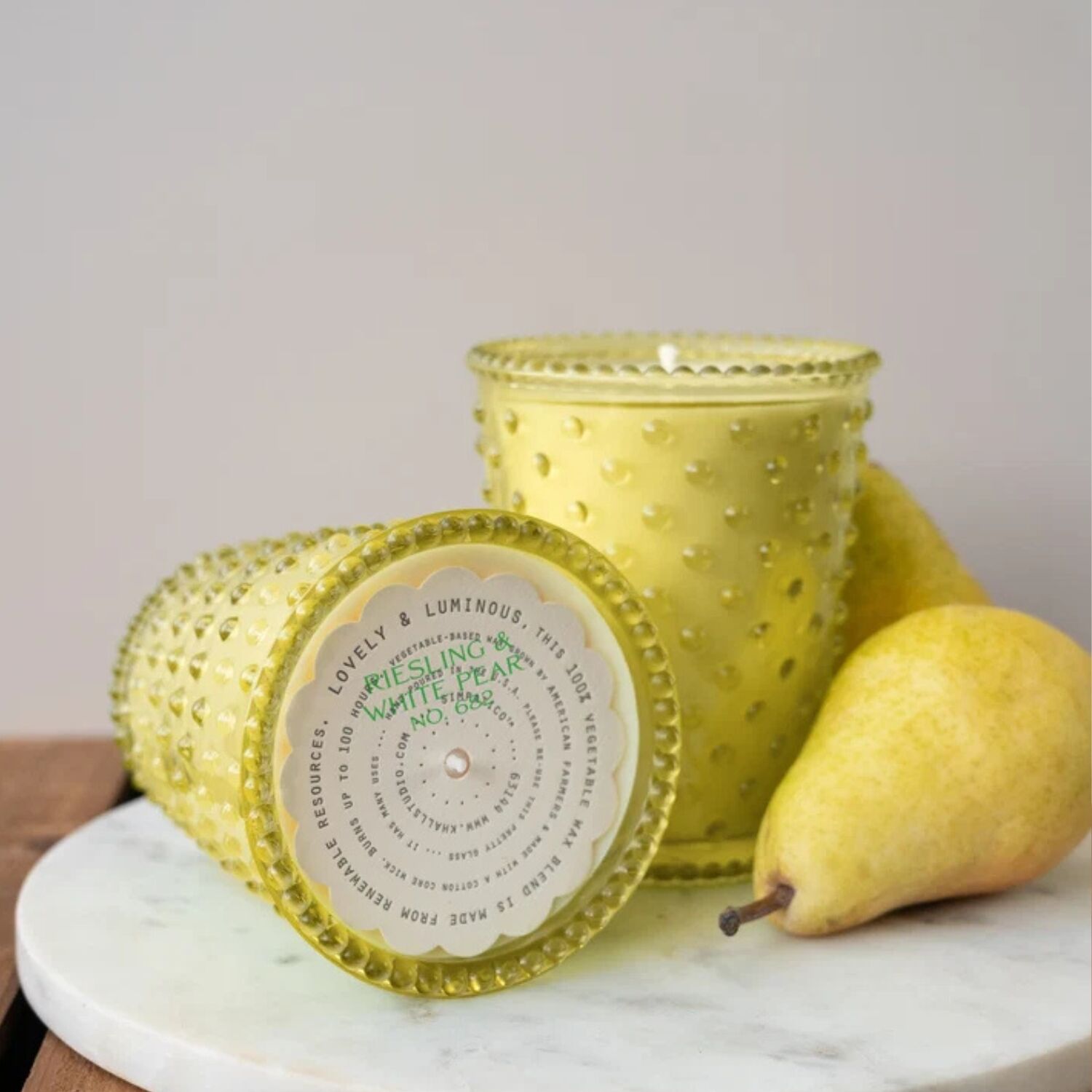 Simpatico Hobnail Glass Candle #682