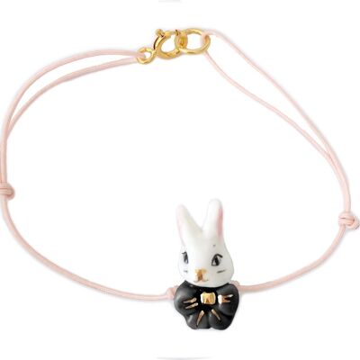 Bracelet mini lapin Alice- noir
