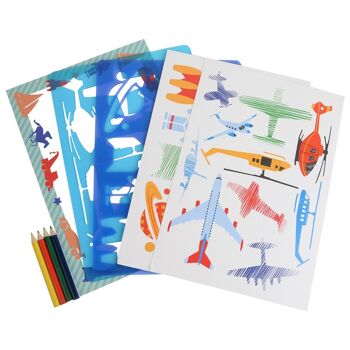 Up In the Sky - Pochoirs & Crayons Double Pack 2