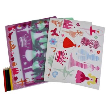 Fées & Fleurs - Pochoirs & Crayons Double Pack 2