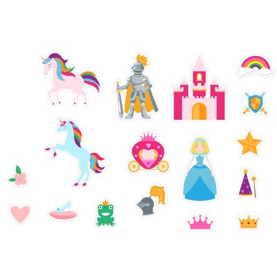 Pegatinas de la hora del baño Unicornio del mundo de fantasía