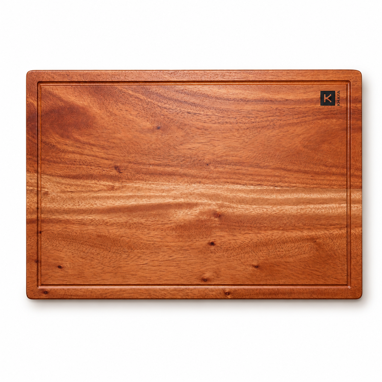 Cutting Board with Groove - Hand made - Khaya Wood - Eco-Friendly