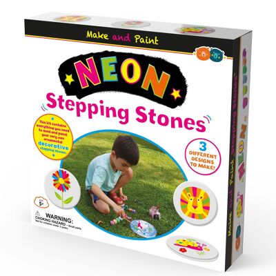 Make & Paint Neon Stepping Stones