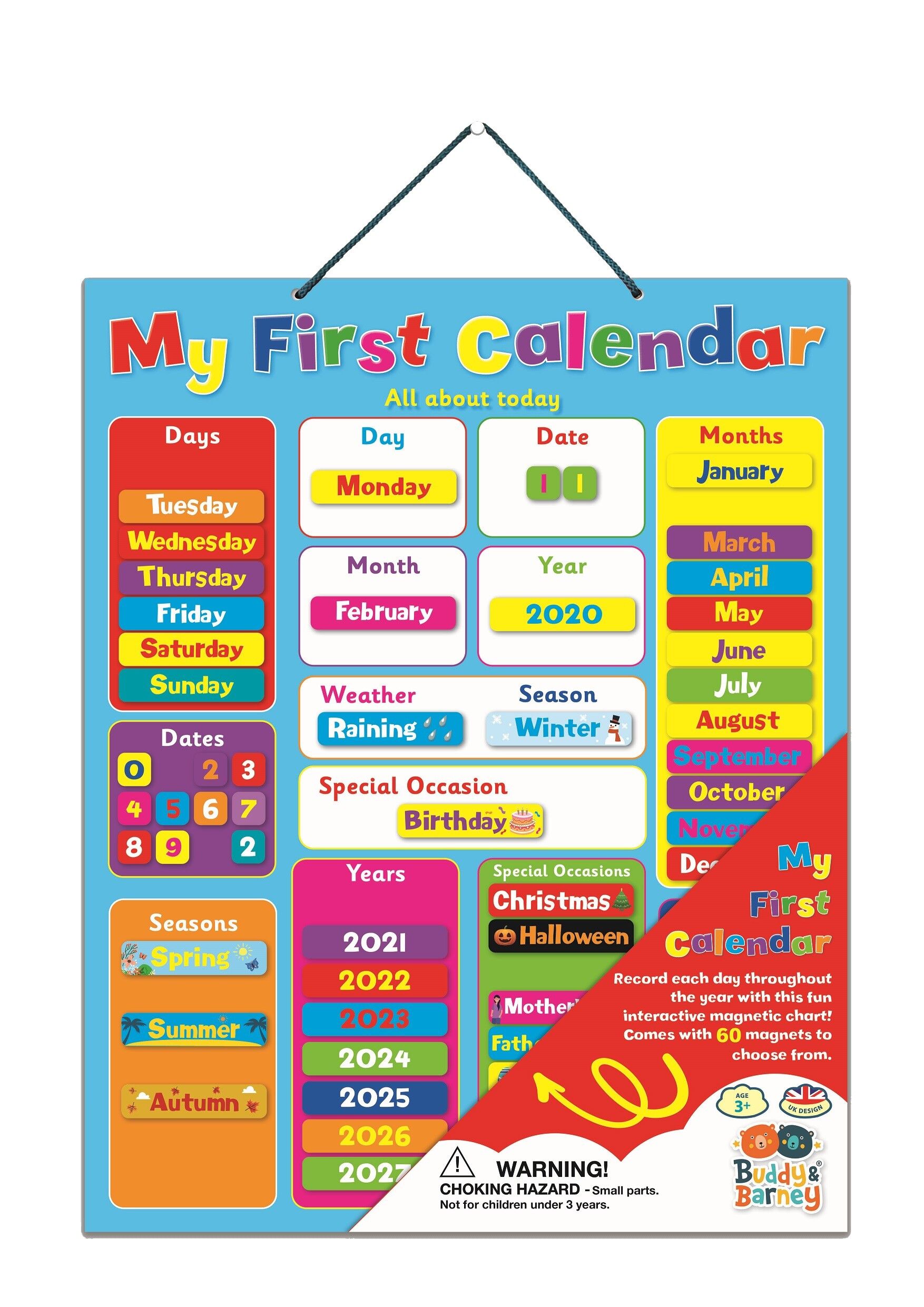 Mein erster Kalender - Magnetische Wandtafel