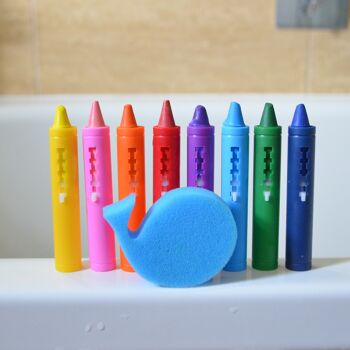 Crayons lavables à l'heure du bain - Paquet de 8 1
