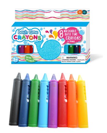Crayons lavables à l'heure du bain - Paquet de 8 2