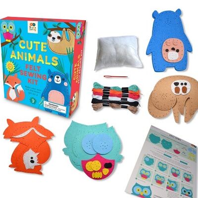 Kit de couture en feutre d'animaux mignons