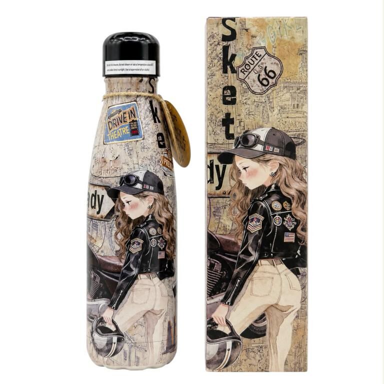 Sweet Candy C507-05 500ml Thermos Bottle with Doll Design