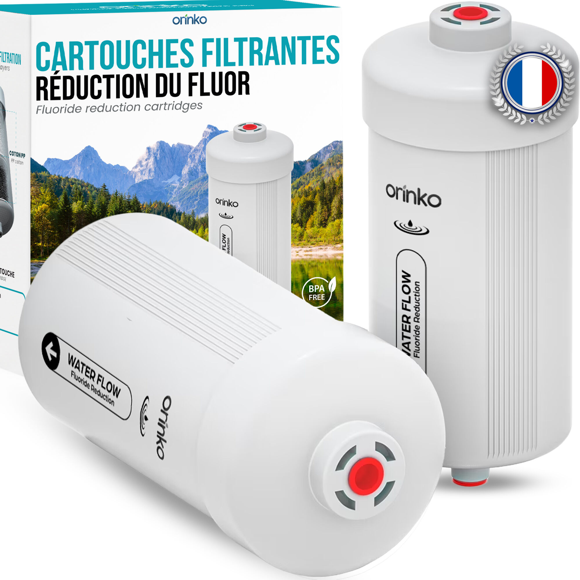 Cartouches anti-fluor Orinko, compatibles Berkey, lot de 2