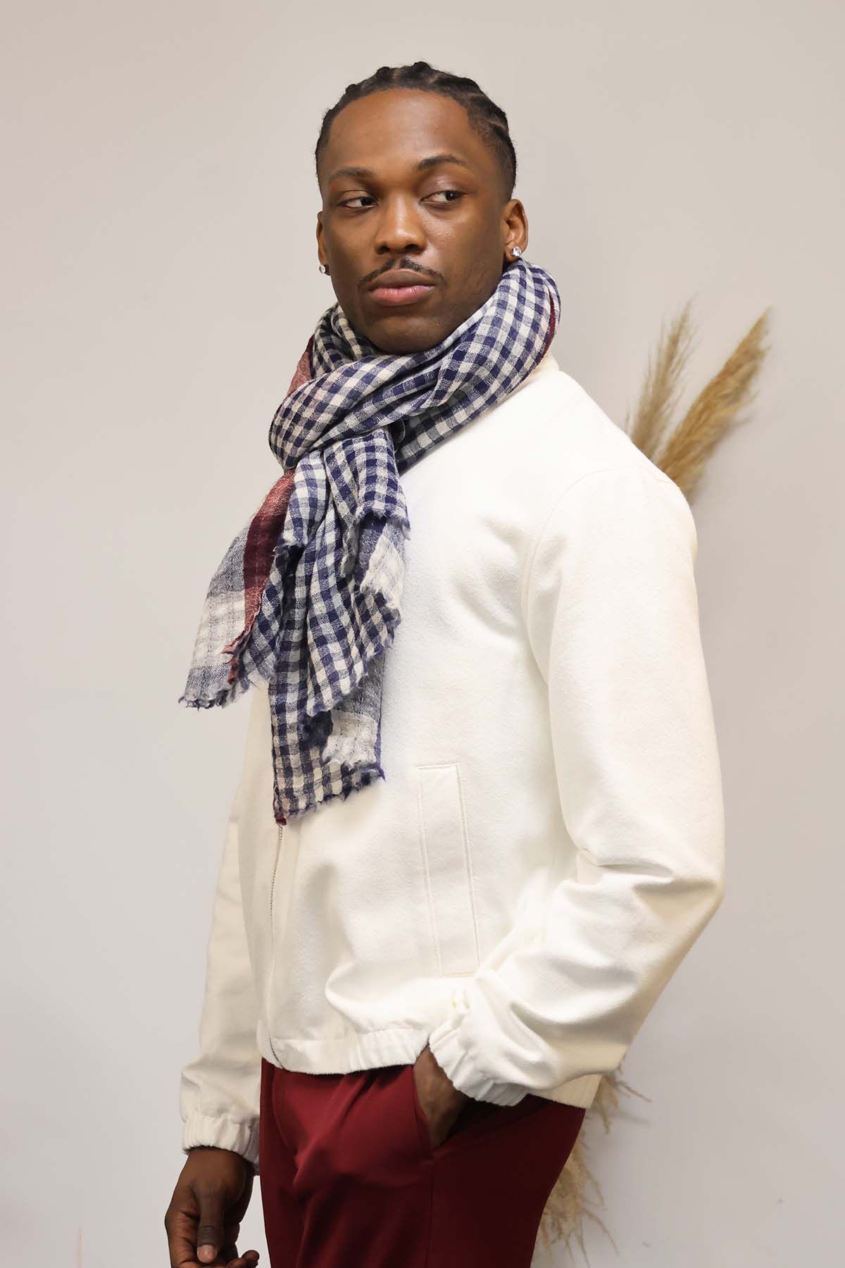 Buy wholesale GAETAN men's wool gauze scarf