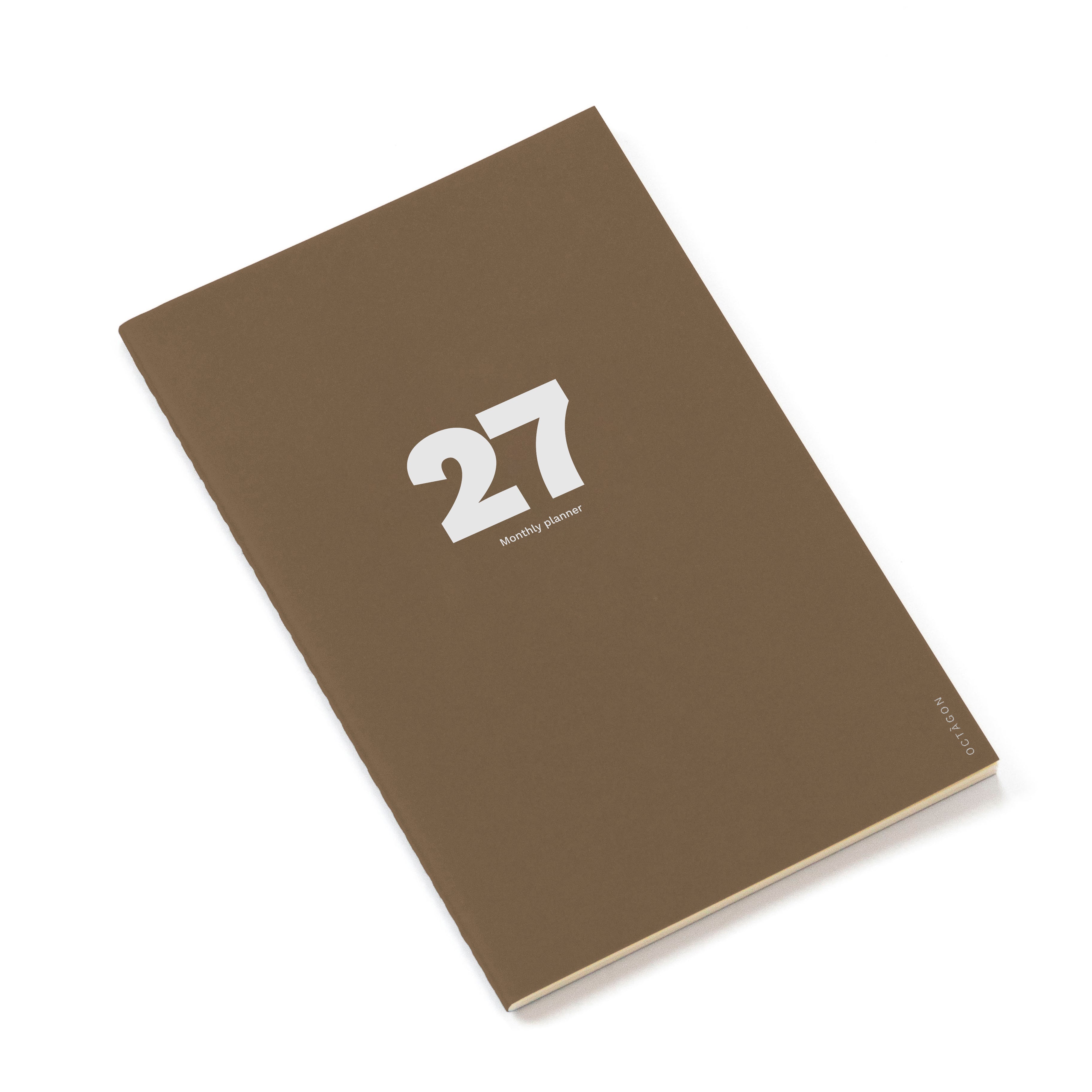 2027 Big Monthly Planner PLUS · Cappuccino · A4 Size