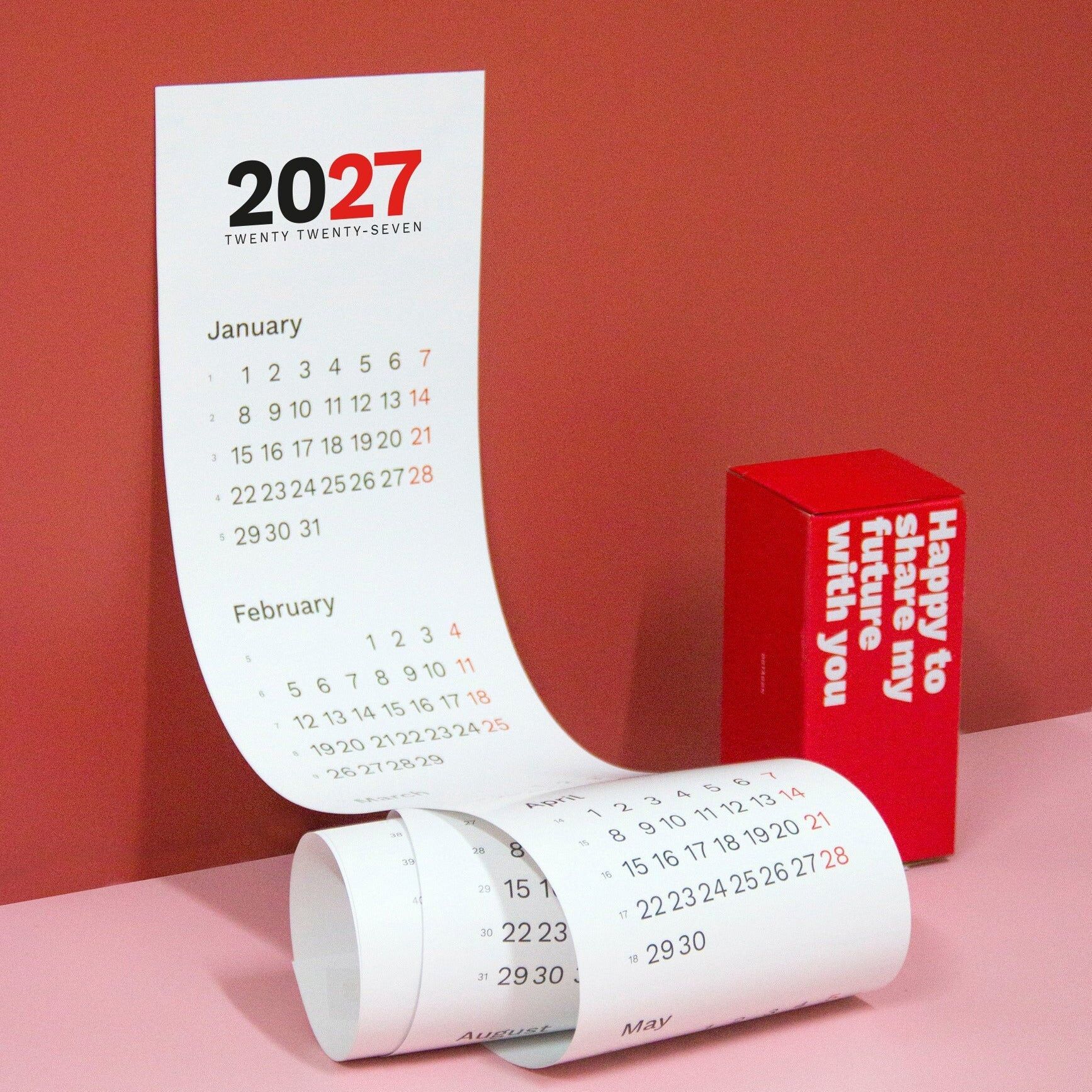 2027 Vertical Calendar