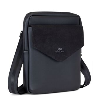 8511 sac bandoulière en toile pour tablette 8", noir chiné 1