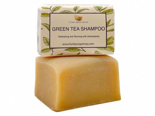 Green Tea Shampoo, Natural & Handmade, Approx 30g/65g