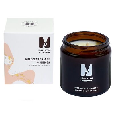 Moroccan Orange + Mimosa Scented Soy Candle 120ml