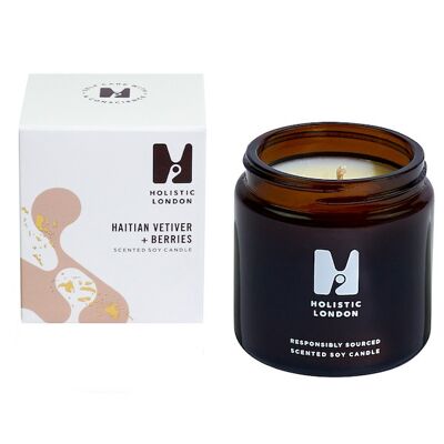 Haitian Vetiver + Berries Scented Soy Candle 120ml