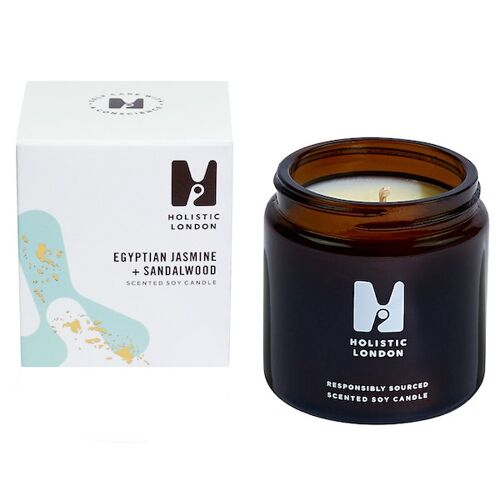 Egyptian Jasmine + Sandalwood Scented Soy Candle 120ml