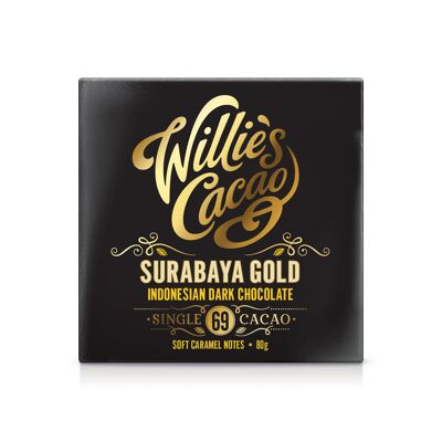 Surabaya Gold, chocolate negro 69 de Indonesia 50g
