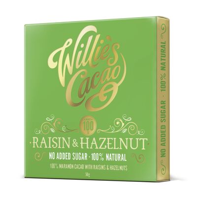 Rosinen und Haselnuss mit 100% Maranon Cacao