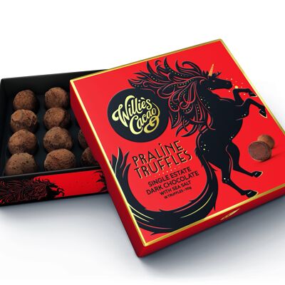 Dark Chocolate Praline Truffles with Sea Salt 110g