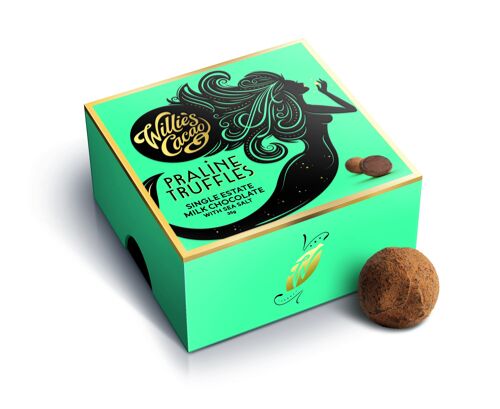 Milk Chocolate Praline Truffles with Sea Salt 35g