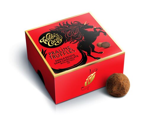 Dark Chocolate Praline Truffles with Sea Salt 35g