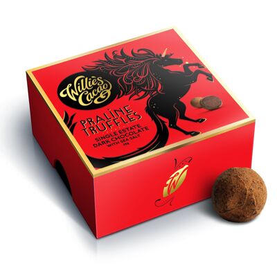 Dark Chocolate Praline Truffles with Sea Salt 35g