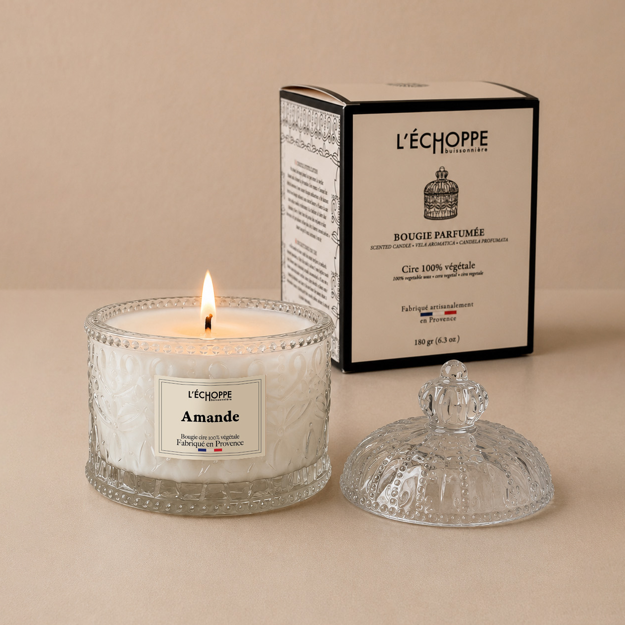 Amande - Bougie parfumée 180g