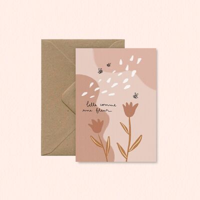 Card Beautiful as a flower - A6