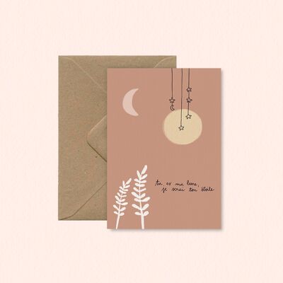 Card You are my moon - A6