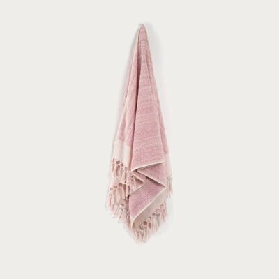Earth Lines Pink Towel - 70 cm x 147 cm