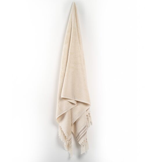 Plush & Bare Ecru Ultra- King Bath Towel  - 109 cm x 180 cm