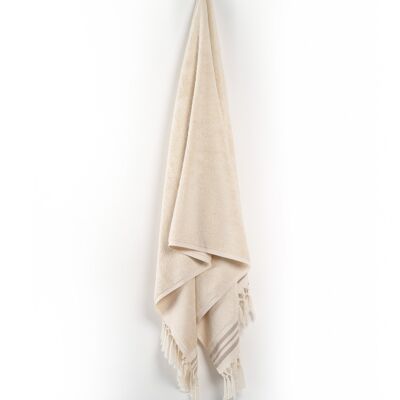 Plush & Bare Ecru Ultra- King Bath Towel  - 109 cm x 180 cm