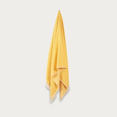 Asciugamano da bagno Silent Ripple Yellow - 98 cm x 185 cm