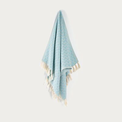 Silent Ripple Powder Blue Hand Towel - 51 cm x 100 cm