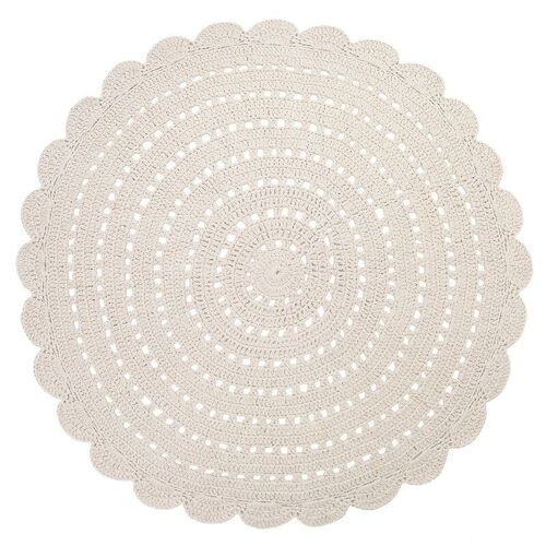 ALMA ECRU L tapis enfant crochet