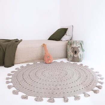 NILA GRIS PERLE tapis enfant crochet 3