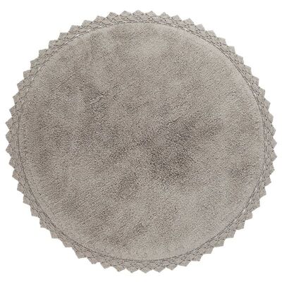 PERLA Gray crochet finish rug