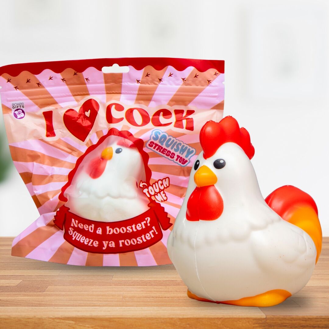 J'adore le coq, jouet anti-stress en forme de coq, cadeau osé pour adultes
