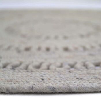 BIBEK GRIS M tapis laine feutrée ajourée 4