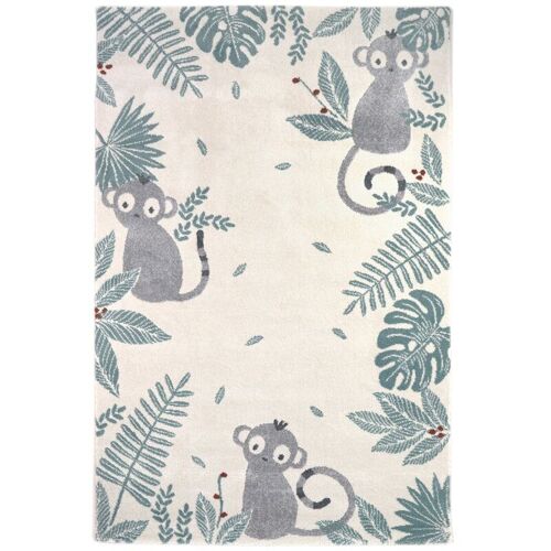 MONKEY PARADISE GRIS M tapis enfant petits singes