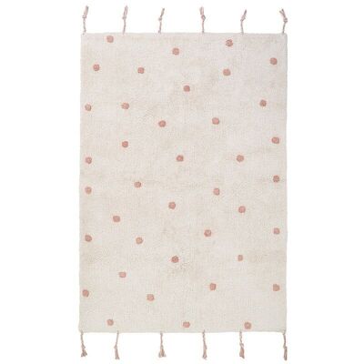 NÜMI Rose nude tapis enfant à pois